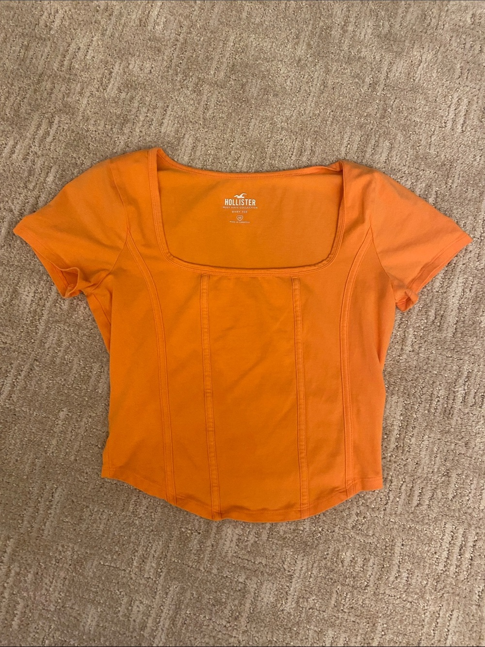 Hollister Orange Corset Crop Top